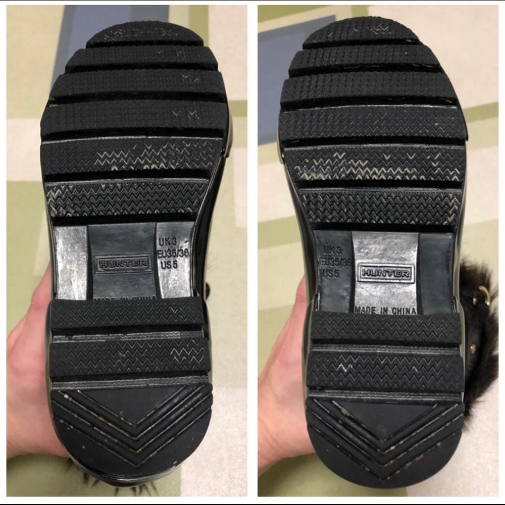 RARE Hunter Cathie Fur-Trimmed Boots - Picture 5 of 8